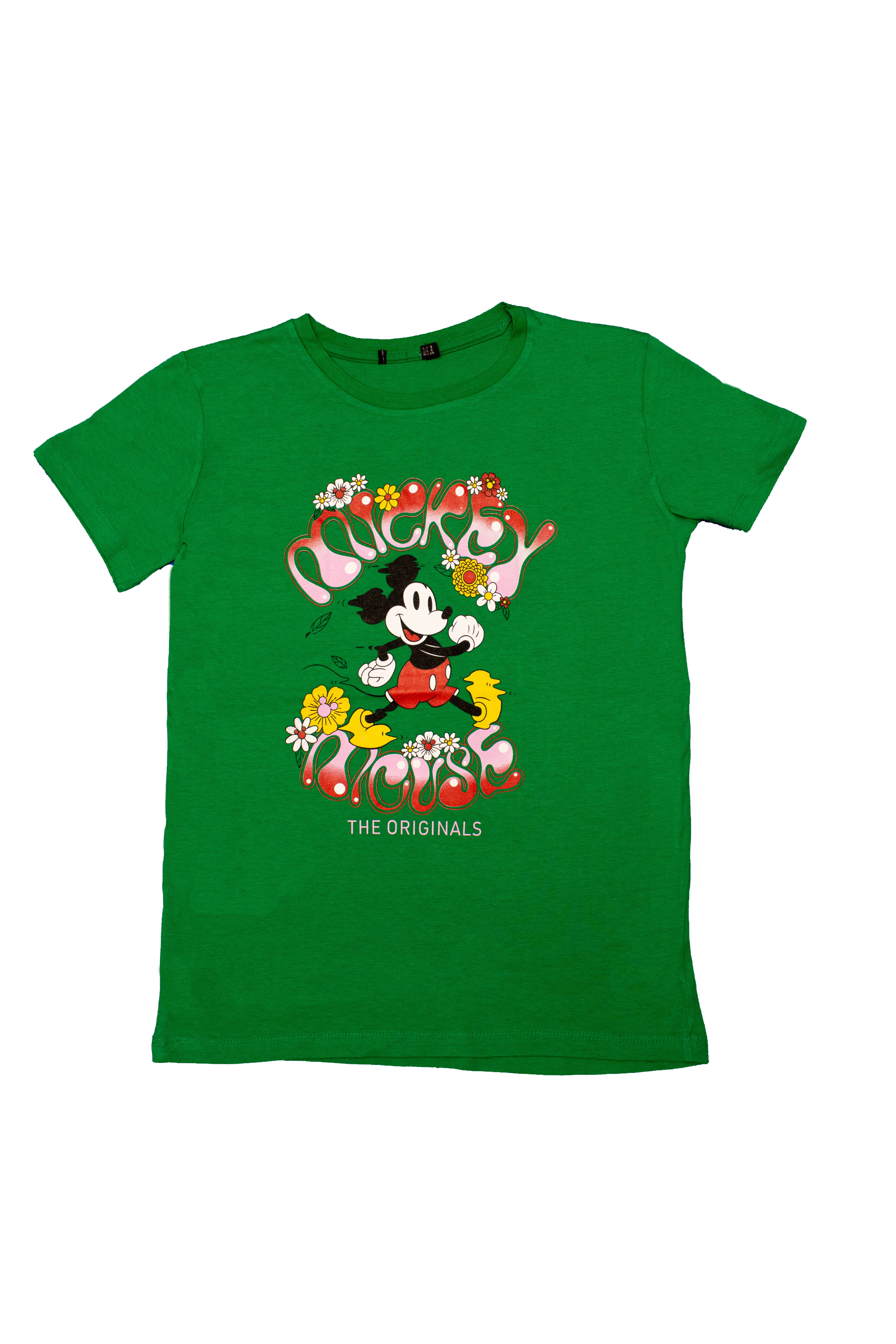 Women Graphic Tee Mickey and Flowers